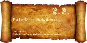 Molnár Makabeus névjegykártya
